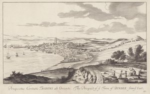 Een afbeelding van Dundee, Angus, Schotland getekend in 1693