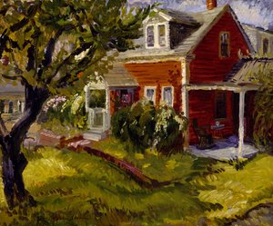Cottage in Gloucester door John French Sloan