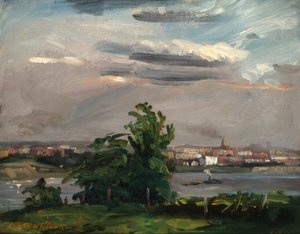 Coytesville op de Palisades door John French Sloan