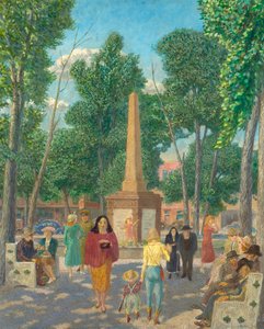Monument op het plein, New York door John French Sloan