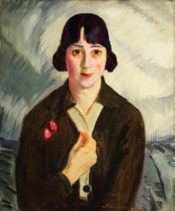 Quaker Nell (Helen M. Taylor) 1916 (Olieverf op doek) door John Sloan