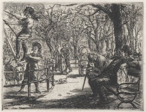 Schommelen op het Plein door John French Sloan