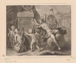 Engelen met muziekinstrumenten bij een monument door John Smith
