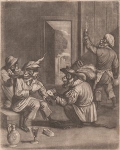 Apen die Kaarten Spelen door John Smith