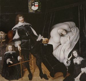 Sir Thomas Aston (1600-45) bij het Sterfbed van zijn Vrouw