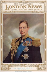 Portret van Koning George VI (1895-1952) uit 