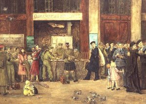 De garderobe van de strijdkrachten op Waterloo Station