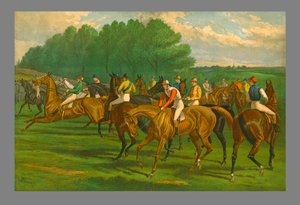 Een valse start - Derby, 1883 door John Sturgess