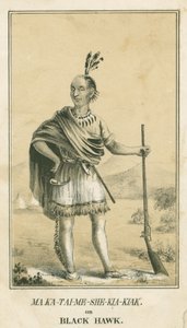 Ma Ka-Tai-Me-She-Kia-Kiak of Black Hawk, 1840 door John T. Bowen