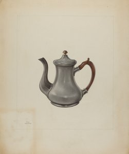 Pewter theepot door John Tarantino