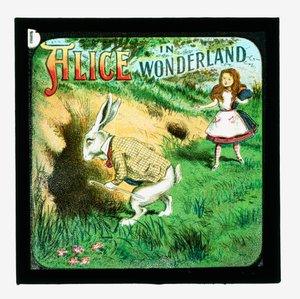 Alice in Wonderland, gekleurde lantaarnplaten door John Tenniel