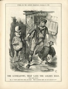 Illustratie door John Tenniel (1820-1914) in Punch door John Tenniel