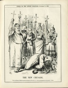 Illustratie door John Tenniel (1820-1914) in Punch door John Tenniel