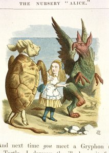 Mock Turtle en Gryphon door John Tenniel