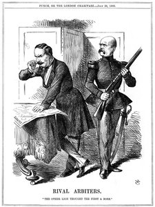 Rivaliserende scheidsrechters, 1866 door John Tenniel