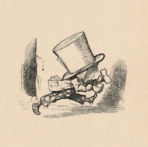 De Gekke Hoedenmaker, in het hoofdstuk De Taarten, 1889 door John Tenniel