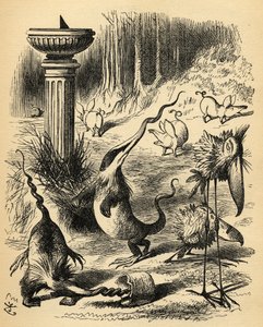 De Slithy Toves. Illustratie door Sir John Tenniel door John Tenniel
