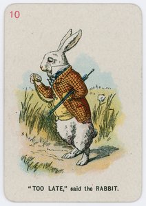 Te Laat, zei het Konijn door John Tenniel
