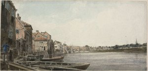 Uitzicht op de Wensum bij King Street, Gezien vanaf Foundary Bridge door John Thirtle