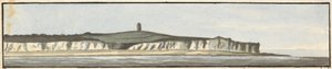 De Zuidelijke Voorland (een van drie tekeningen op één montage) door John Thomas Serres