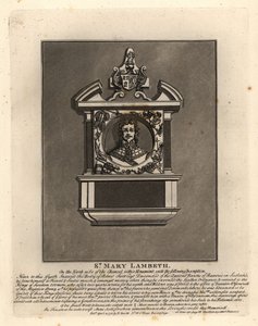 Grafbeeld van Robert Scott, legerofficier in de Zweedse en Deense diensten en militaire uitvinder, overleden 1631, St Mary Lambeth