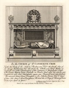 Grafbeeld van Sir Nicholas Throkmorton door John Thomas Smith