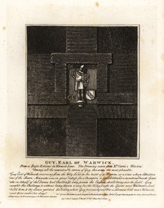 Guy, graaf van Warwick, van een basso-relievio in Warwick Lane door John Thomas Smith