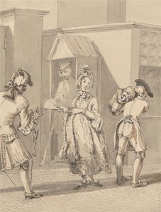 Hogarth Draagt het Zieke Kind van zijn Meester Rond Leicester Fields door John Thomas Smith