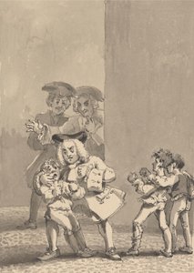 Hogarth gevolgd door Barry en een vriend werd betrapt terwijl hij een jongen aanmoedigde om te vechten om zijn angstige gelaatsuitdrukking te vangen