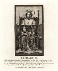 Koning Richard II van Engeland, van een origineel schilderij in het koor van St Peter