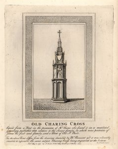 Oud Charing Cross, een van de 12 middeleeuwse Eleanor Kruisen, opgericht in de jaren 1290 tot de verwijdering in 1647