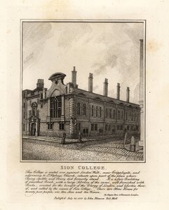 Sion College, bij London Wall, nabij Cripplegate door John Thomas Smith