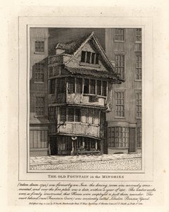 De oude fontein in de parochie Minories, Londen door John Thomas Smith