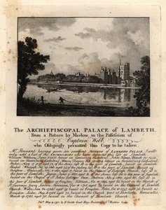 Uitzicht op Lambeth Palace, Londen door John Thomas Smith