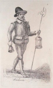 Nachtwaker uit c.1680 door John Thomas Smith