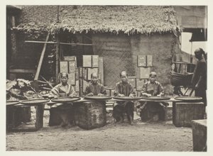 Theeplukken in Canton door John Thomson