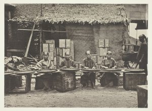 Theeplukken in Canton, ca. 1868 door John Thomson