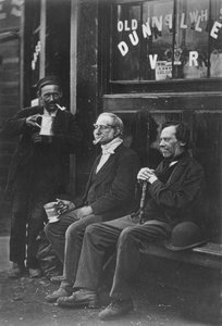 Muurwerkers, ca. 1877 (zwart-wit foto) door John Thomson