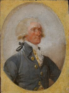Miniatuurportret van Thomas Jefferson op 33-jarige leeftijd
