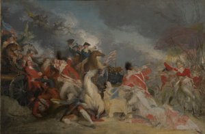 De dood van generaal Mercer bij de Slag om Princeton, 3 januari 1777 (onvoltooide versie) door John Trumbull