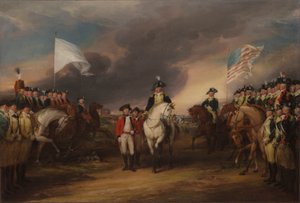 De overgave van Lord Cornwallis in Yorktown, 19 oktober 1781
