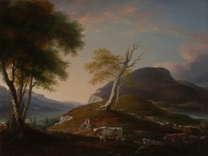 Uitzicht op de Westberg bij Hartford door John Trumbull