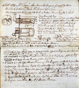 Details van Sans Pareil uit Rastricks notitieboek, Rainhill Trials, 1829 door John Urpeth Rastrick