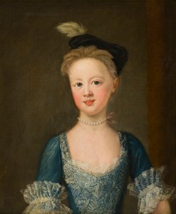 Portret van Miss Diana Bridgeman (1726-1764) op jonge leeftijd, c.1730-39 door John Vanderbank