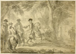 Ruiters in park