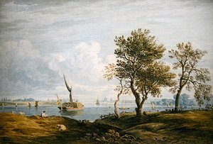 Battersea vanaf de oevers van de Theems