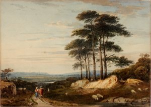 Landschap door John Varley