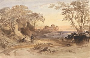Landschap met Figuren en Verafgelegen Kasteel