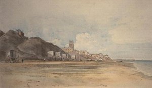 Het strand bij Cromer, Norfolk door John Varley