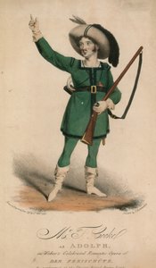 De heer T Cooke als Adolph in Webers beroemde romantische opera Der Freischutz uitgevoerd in het Theatre Royal Drury Lane